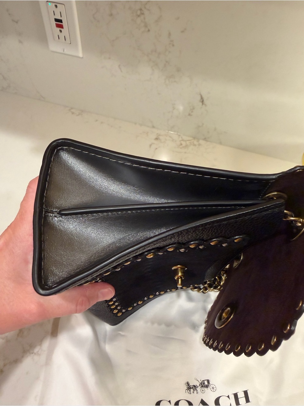 Coach Parker Black leather shoulder bag 76530, Brand New Condition! - Picture 13 of 16